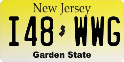 NJ license plate I48WWG