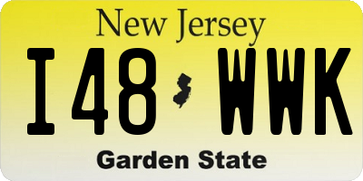 NJ license plate I48WWK
