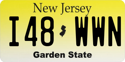 NJ license plate I48WWN