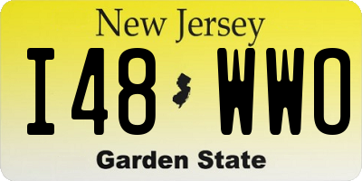 NJ license plate I48WWO