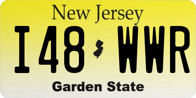NJ license plate I48WWR
