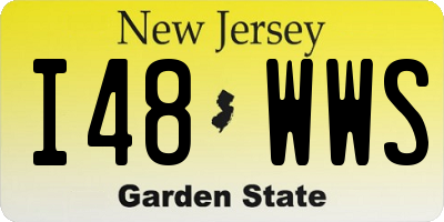 NJ license plate I48WWS