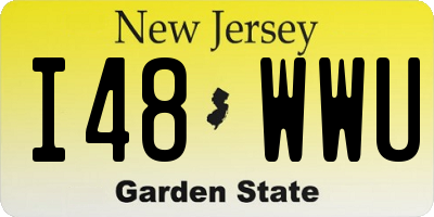 NJ license plate I48WWU