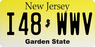NJ license plate I48WWV
