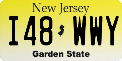 NJ license plate I48WWY