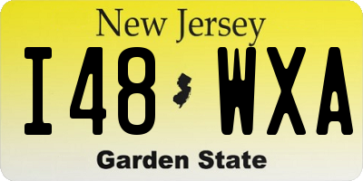 NJ license plate I48WXA