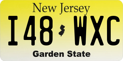NJ license plate I48WXC