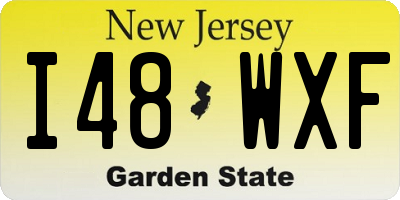 NJ license plate I48WXF