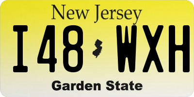 NJ license plate I48WXH
