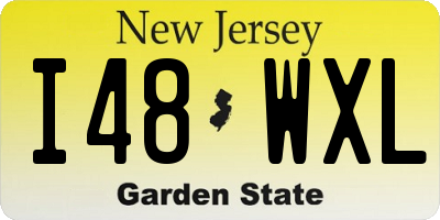 NJ license plate I48WXL
