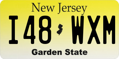 NJ license plate I48WXM