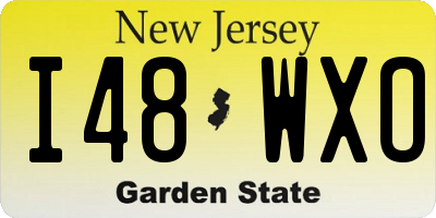 NJ license plate I48WXO