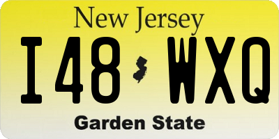 NJ license plate I48WXQ