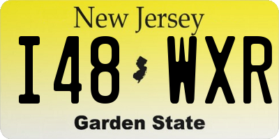 NJ license plate I48WXR