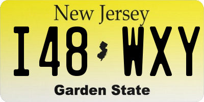 NJ license plate I48WXY