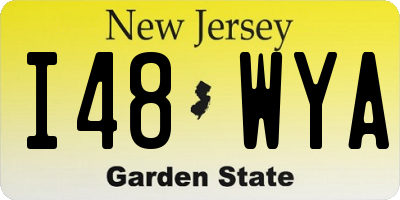 NJ license plate I48WYA