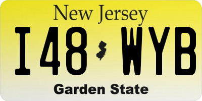 NJ license plate I48WYB