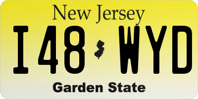 NJ license plate I48WYD