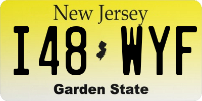 NJ license plate I48WYF