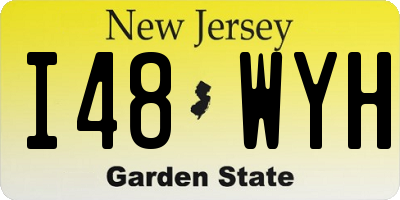 NJ license plate I48WYH