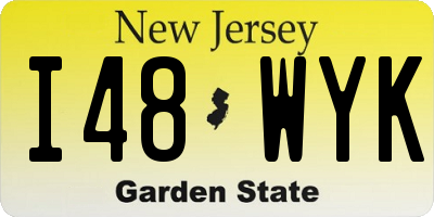 NJ license plate I48WYK