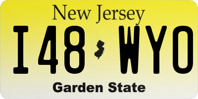 NJ license plate I48WYO