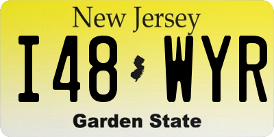 NJ license plate I48WYR