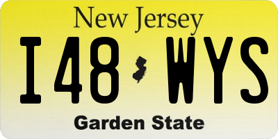 NJ license plate I48WYS
