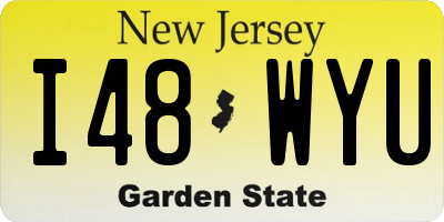NJ license plate I48WYU