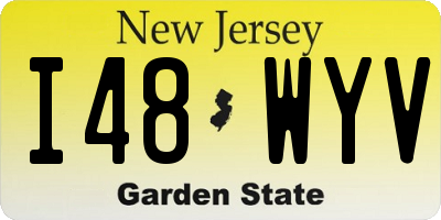 NJ license plate I48WYV