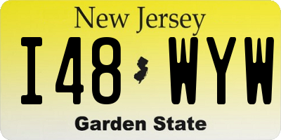 NJ license plate I48WYW