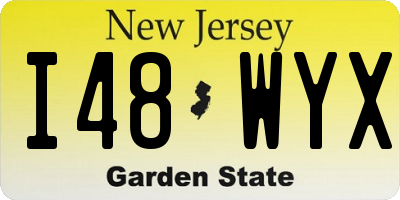 NJ license plate I48WYX