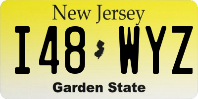 NJ license plate I48WYZ