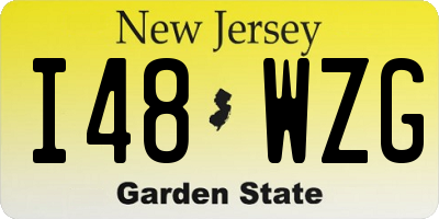 NJ license plate I48WZG