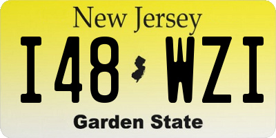 NJ license plate I48WZI