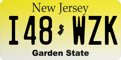 NJ license plate I48WZK