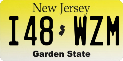 NJ license plate I48WZM