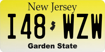 NJ license plate I48WZW