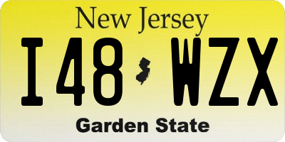 NJ license plate I48WZX