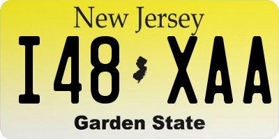 NJ license plate I48XAA