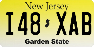 NJ license plate I48XAB