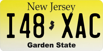 NJ license plate I48XAC