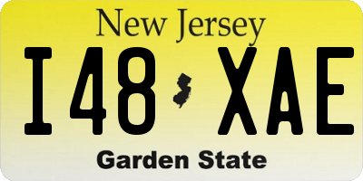 NJ license plate I48XAE