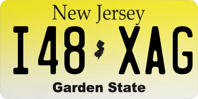 NJ license plate I48XAG