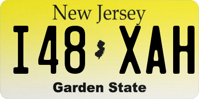 NJ license plate I48XAH