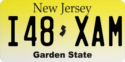 NJ license plate I48XAM