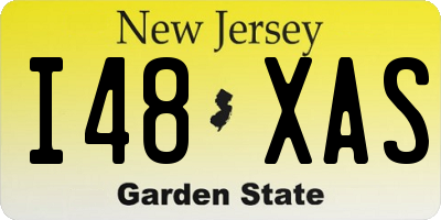 NJ license plate I48XAS
