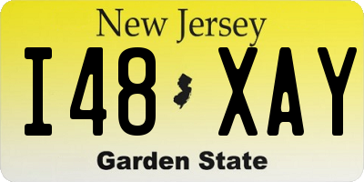 NJ license plate I48XAY