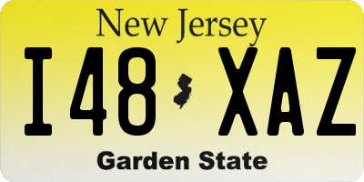 NJ license plate I48XAZ
