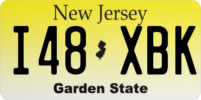 NJ license plate I48XBK